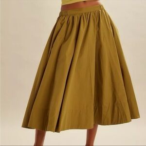Free People Lowen Midi Skirt Women Small in Cardamon Seed